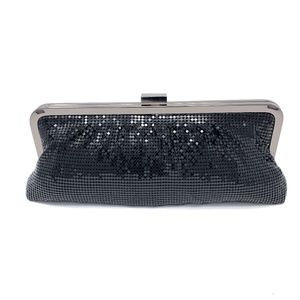 Jennifer Lopez Clutch Wallet Sequin Black Glossy
